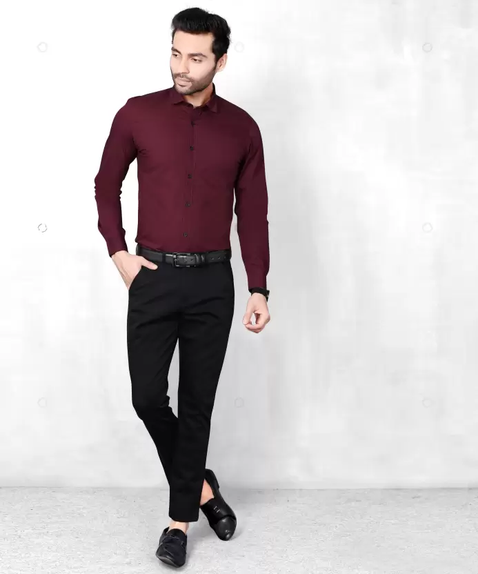 Men's Solid Slim Fit Formal Shirt - Image 2