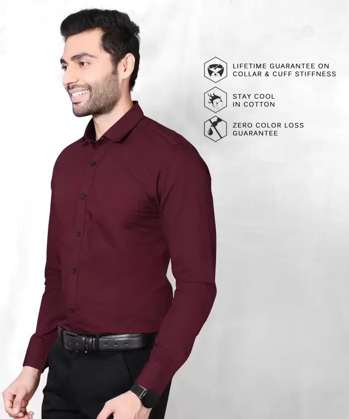 Men's Solid Slim Fit Formal Shirt - Image 4